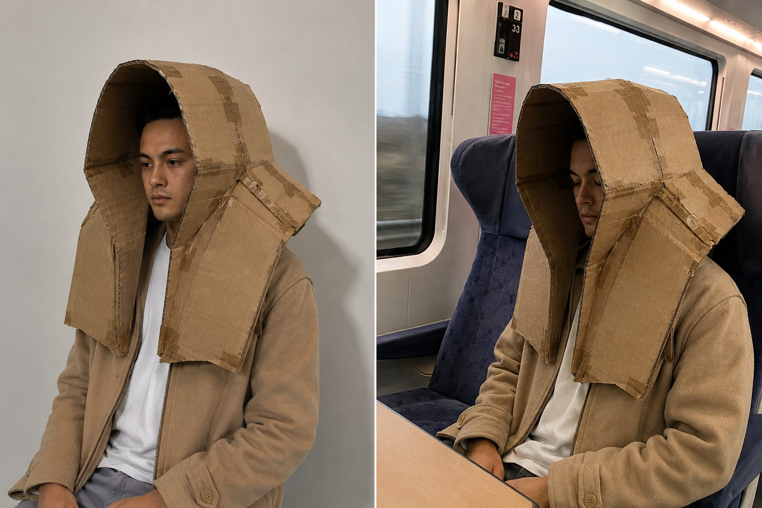 Artefact étudiant de mobilité attentionnelle, testé dans un train
