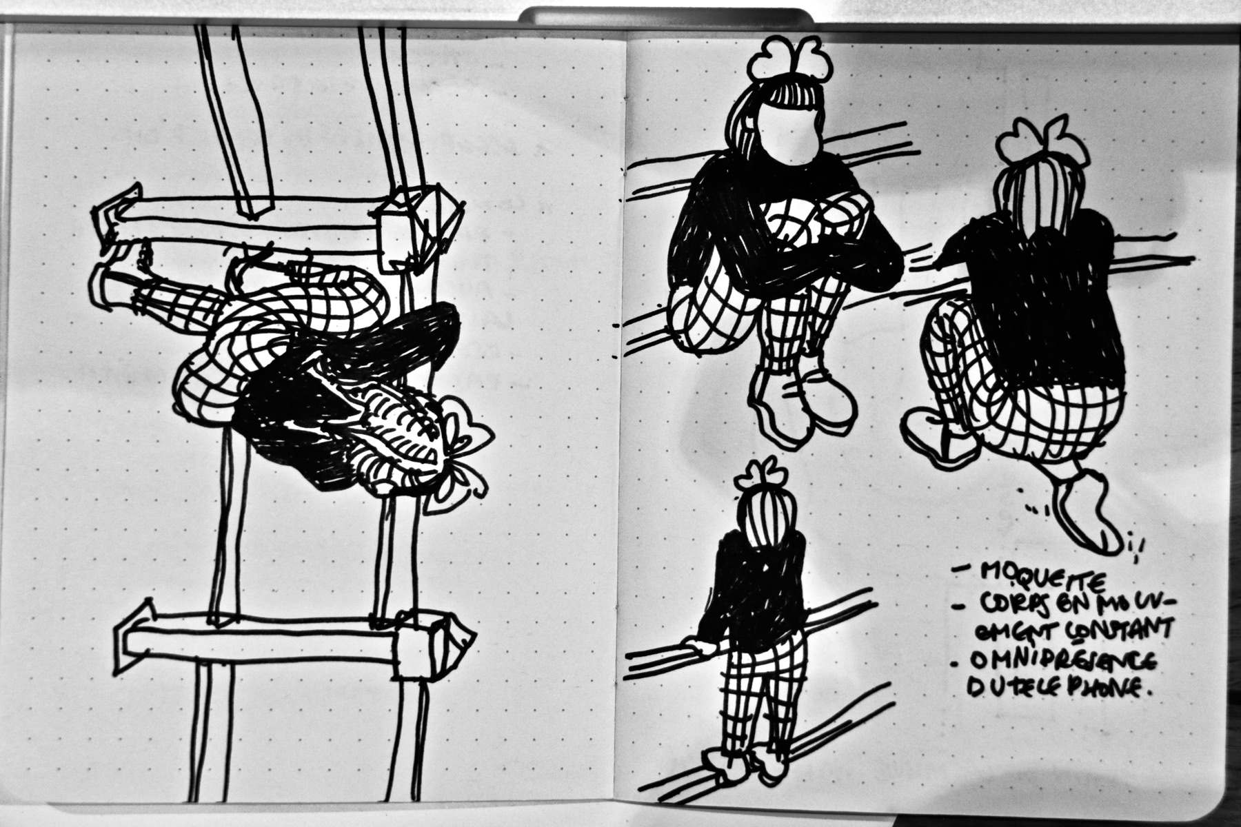 Dessin d’observation dans un carnet de terrain